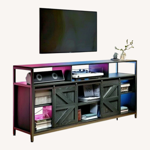 Used Wayfair Dark Gray Wood Wall Unit for sale on AptDeco