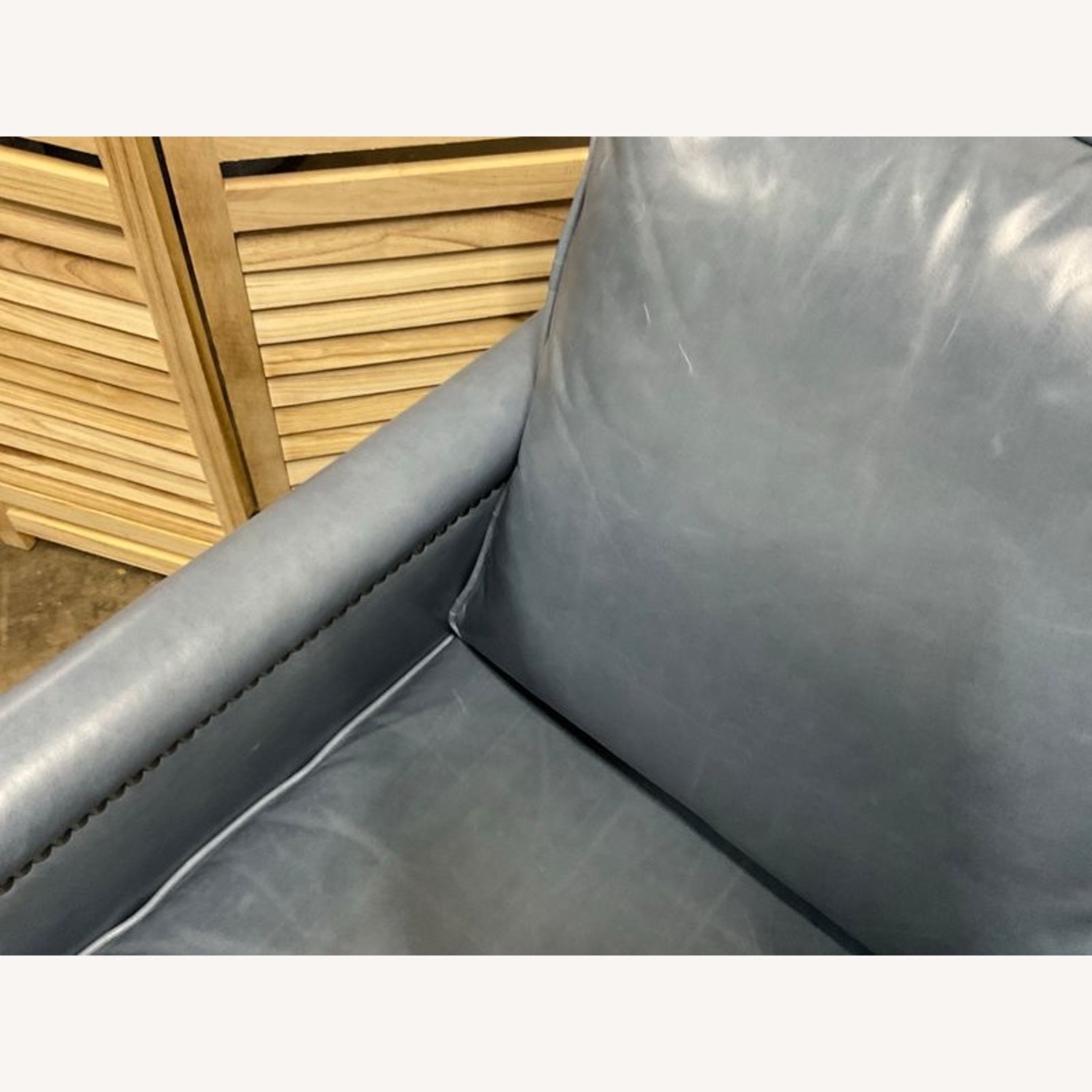 CR Laine Furniture Gotham Blue Leather Armchair - image-4