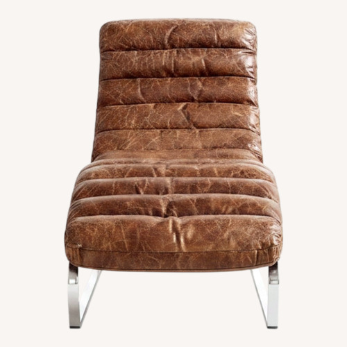 Used Restoration Hardware Leather Accent Chair for sale on AptDeco