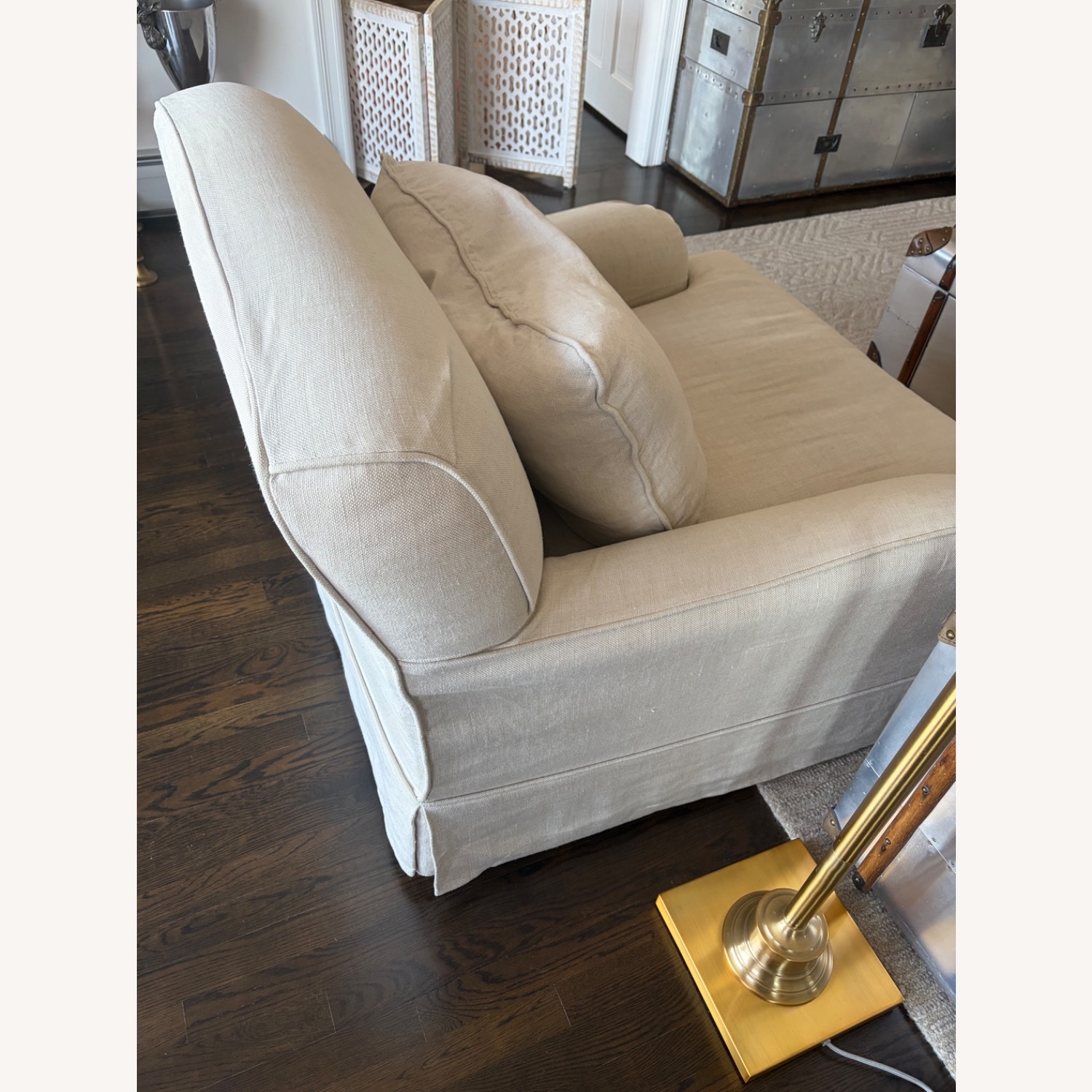 Restoration Hardware Natural Fabric Accent Chair - image-3