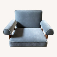 Blue Fabric Accent Chair