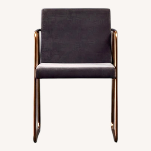 Used CB2 Rouka Dark Gray Velvet Dining Chairs for sale on AptDeco