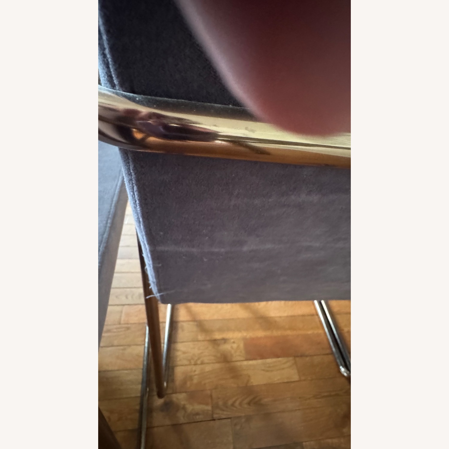 CB2 Rouka Dark Gray Velvet Dining Chairs - image-9