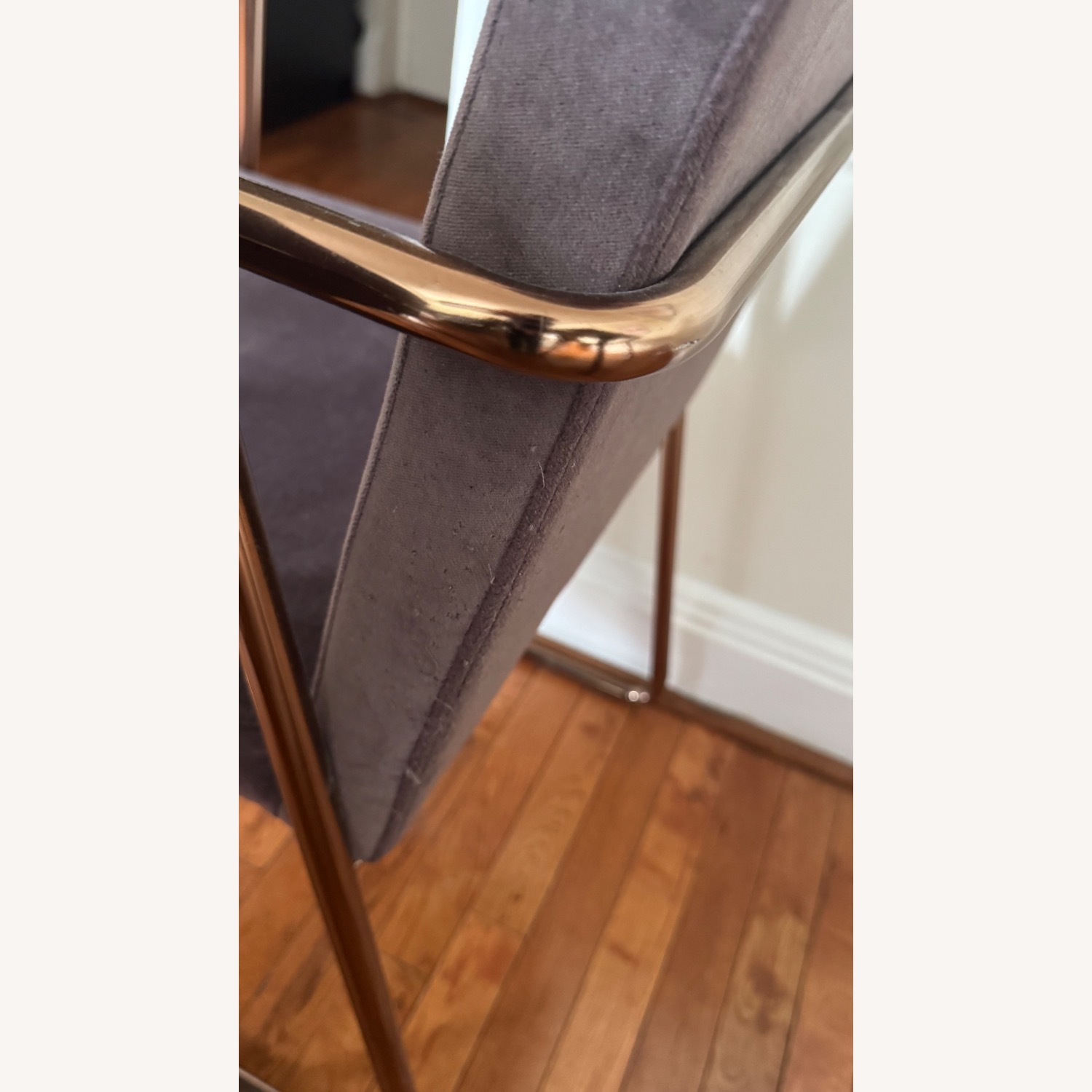 CB2 Rouka Dark Gray Velvet Dining Chairs - image-3