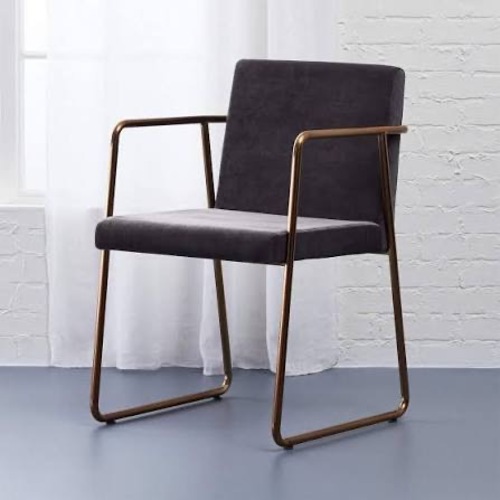 Used CB2 Rouka Dark Gray Velvet Dining Chairs for sale on AptDeco
