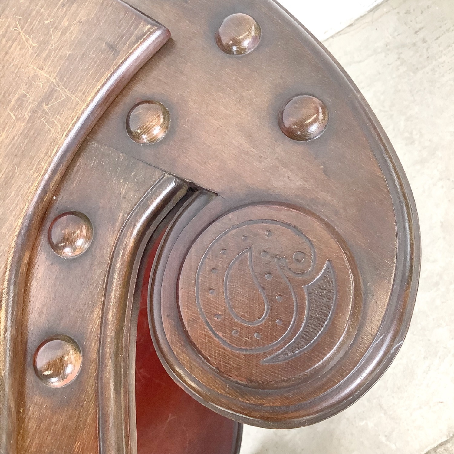 Antique Mahogany Two-Tier Kidney Table - image-4