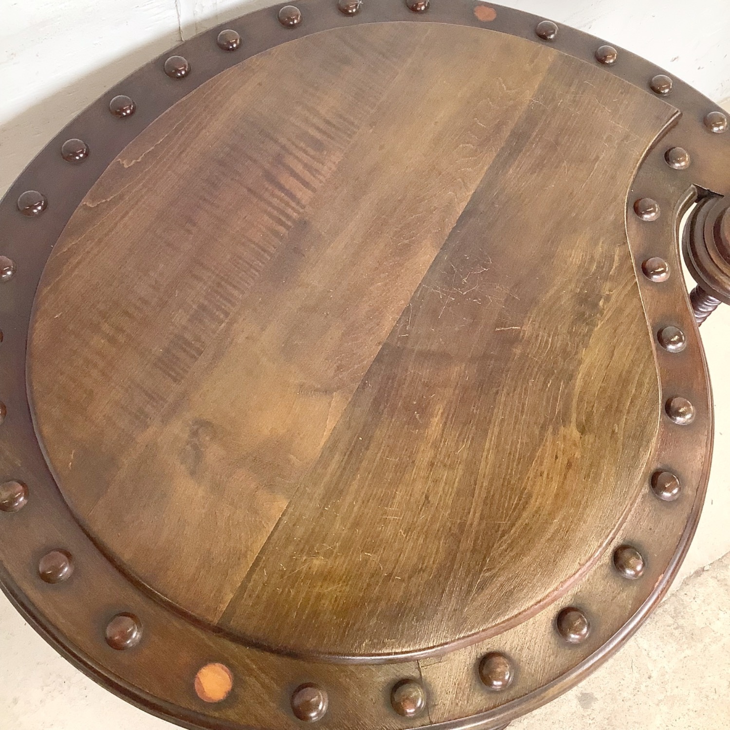 Antique Mahogany Two-Tier Kidney Table - image-8