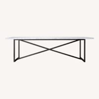Restoration Hardware Dining Table With 4 Armchairs, 5-Piece Set