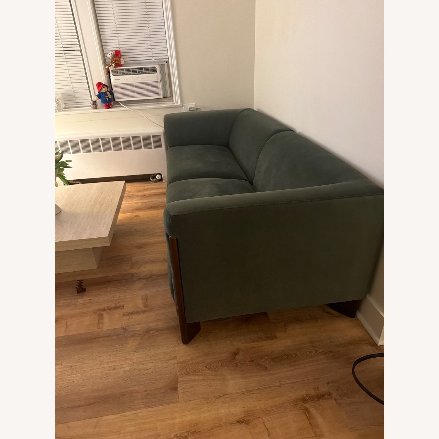 AllModern Green Velvet Sofa - image-3