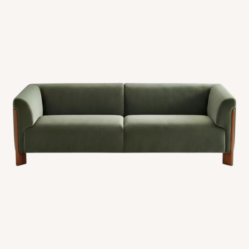 Used AllModern Green Velvet Sofa for sale on AptDeco