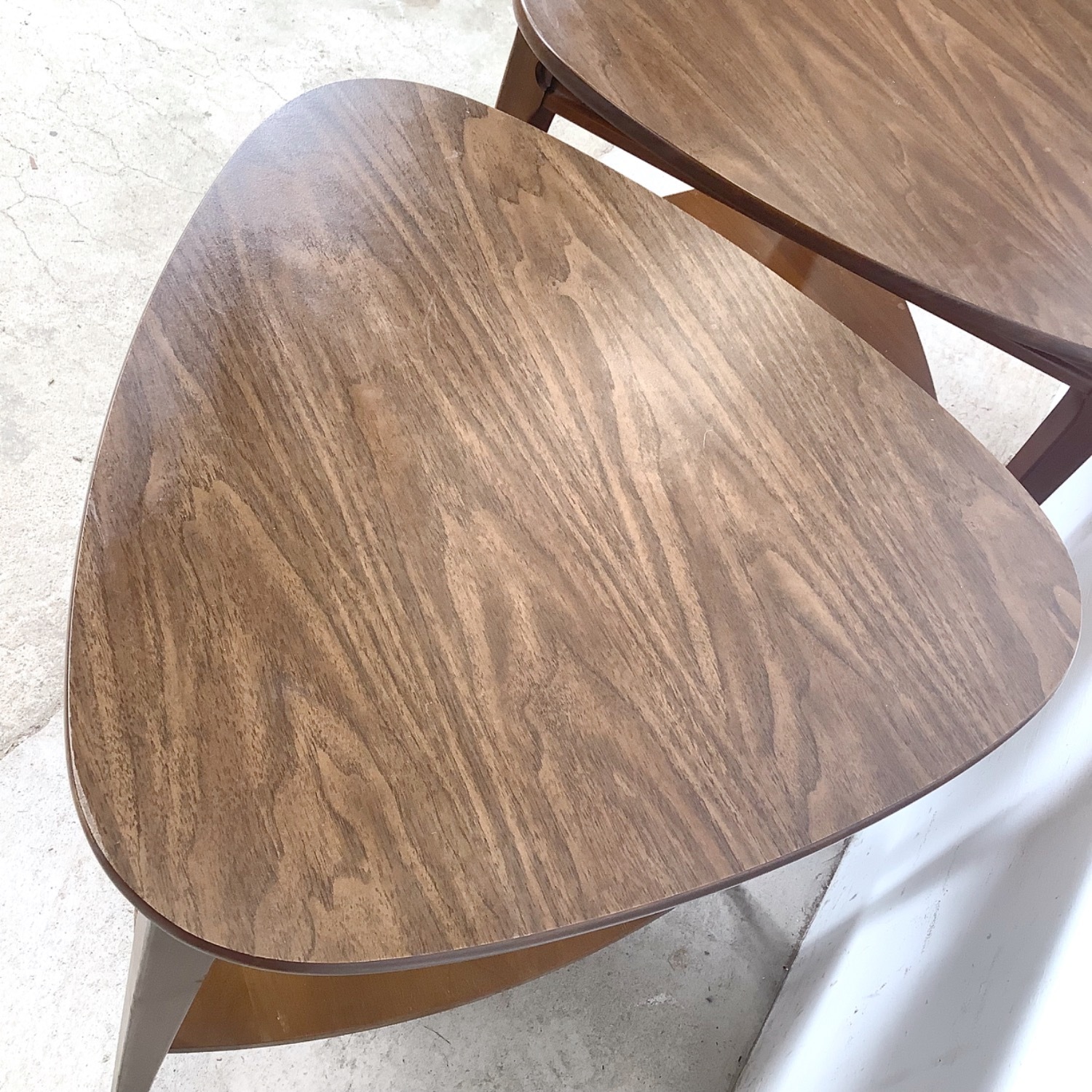  Pair of Two-Tier Triangular End Tables - image-8