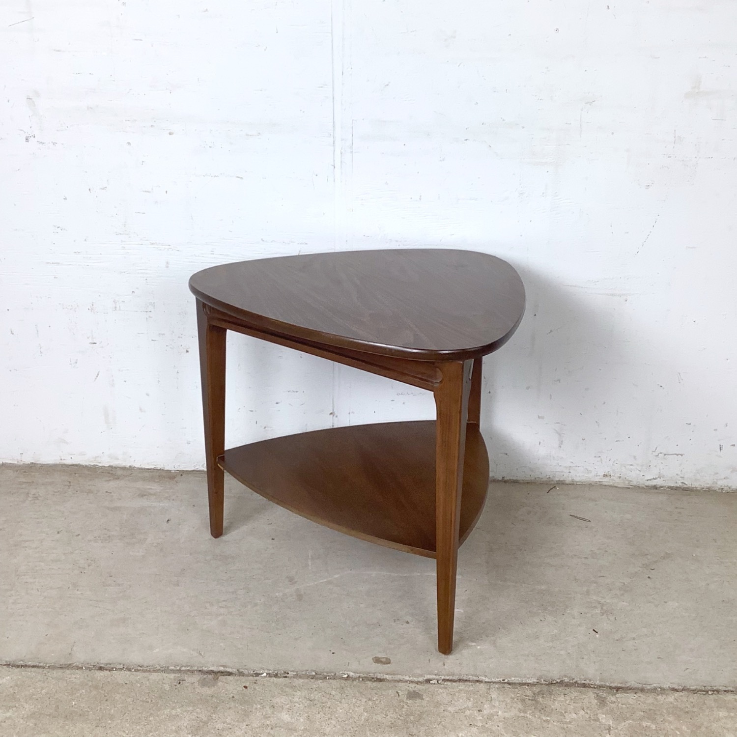  Pair of Two-Tier Triangular End Tables - image-13