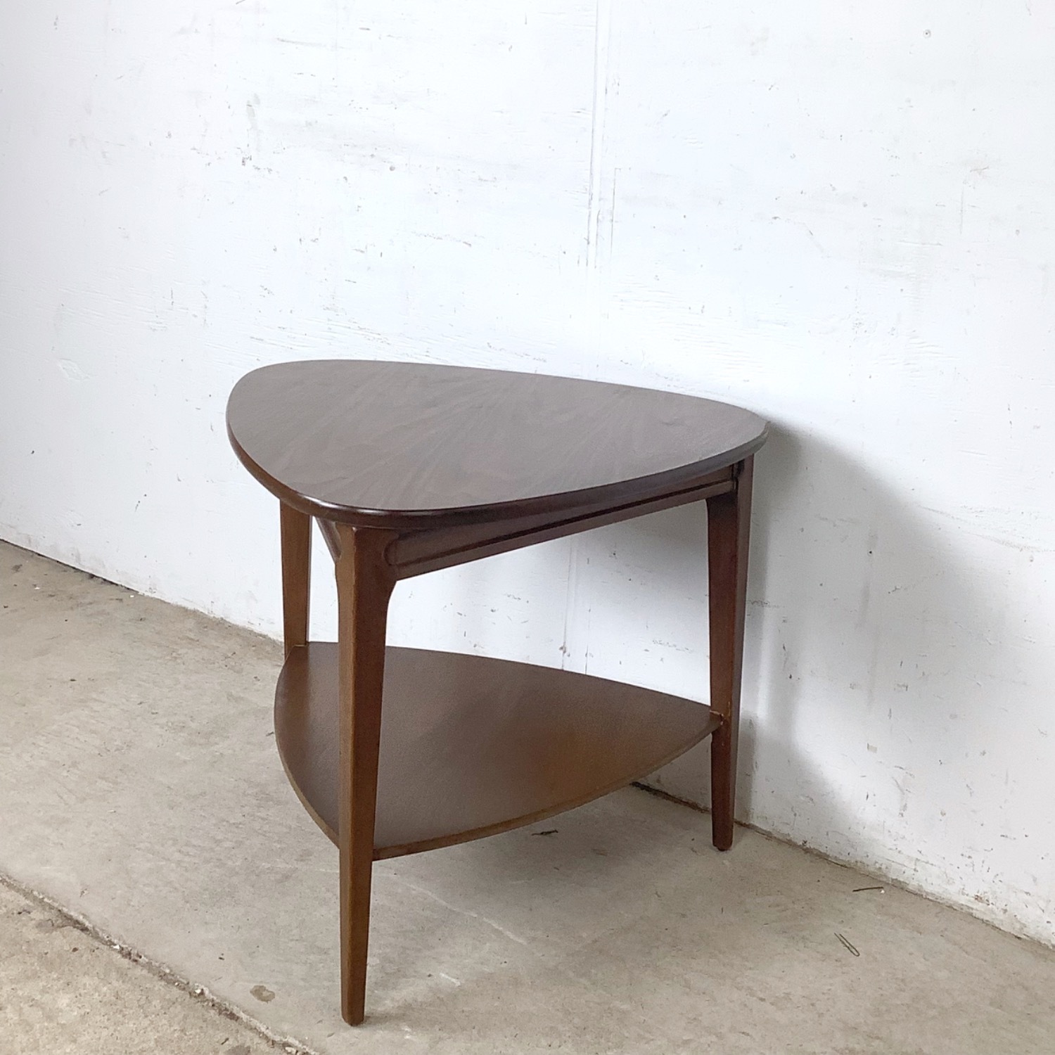  Pair of Two-Tier Triangular End Tables - image-12