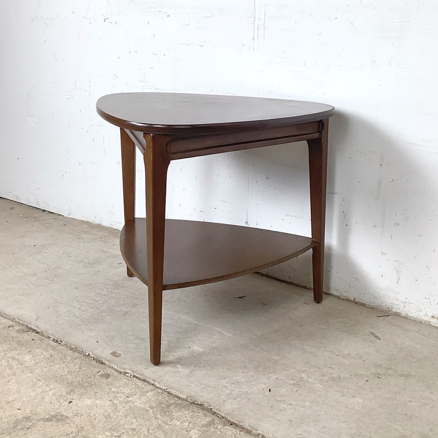  Pair of Two-Tier Triangular End Tables - image-11