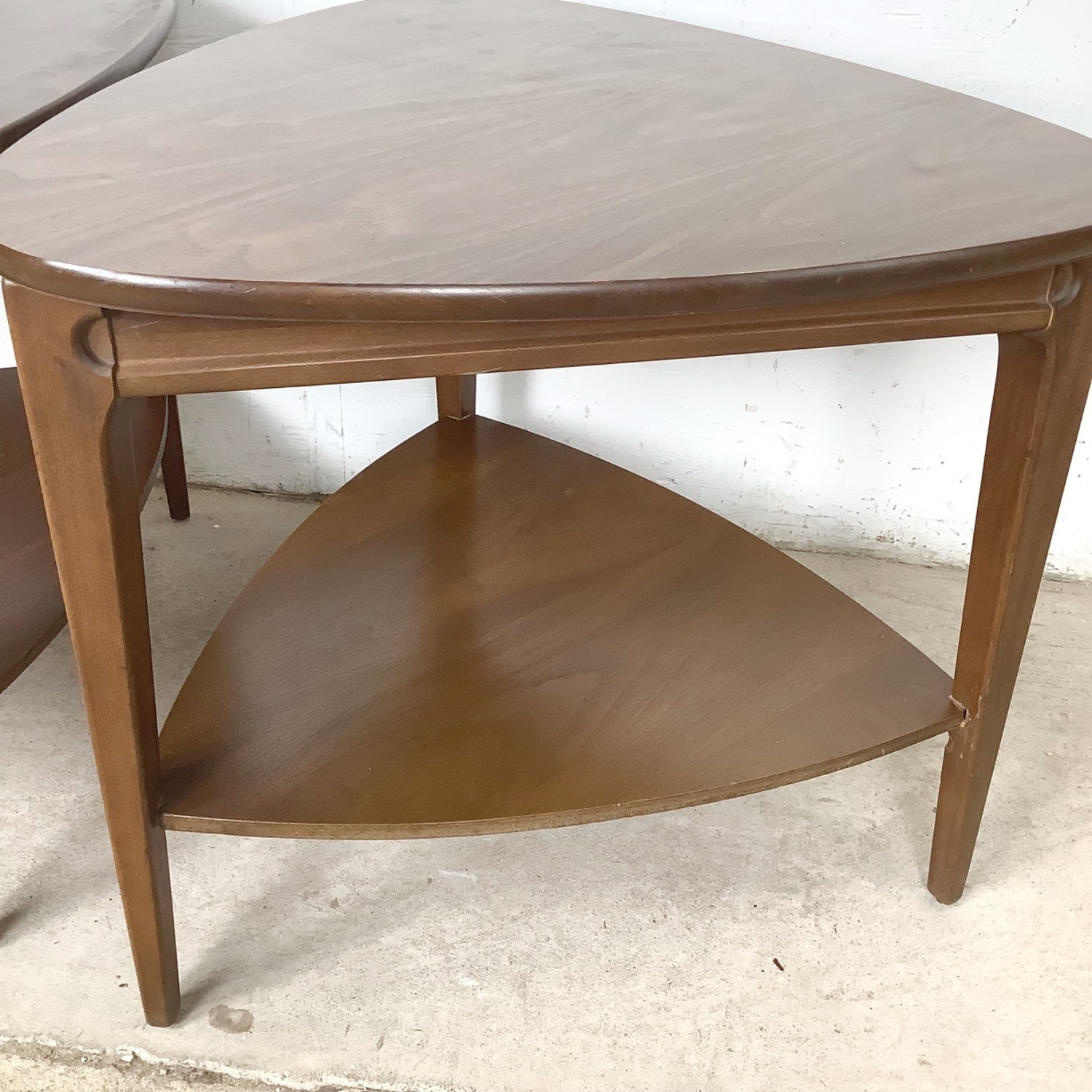  Pair of Two-Tier Triangular End Tables - image-7