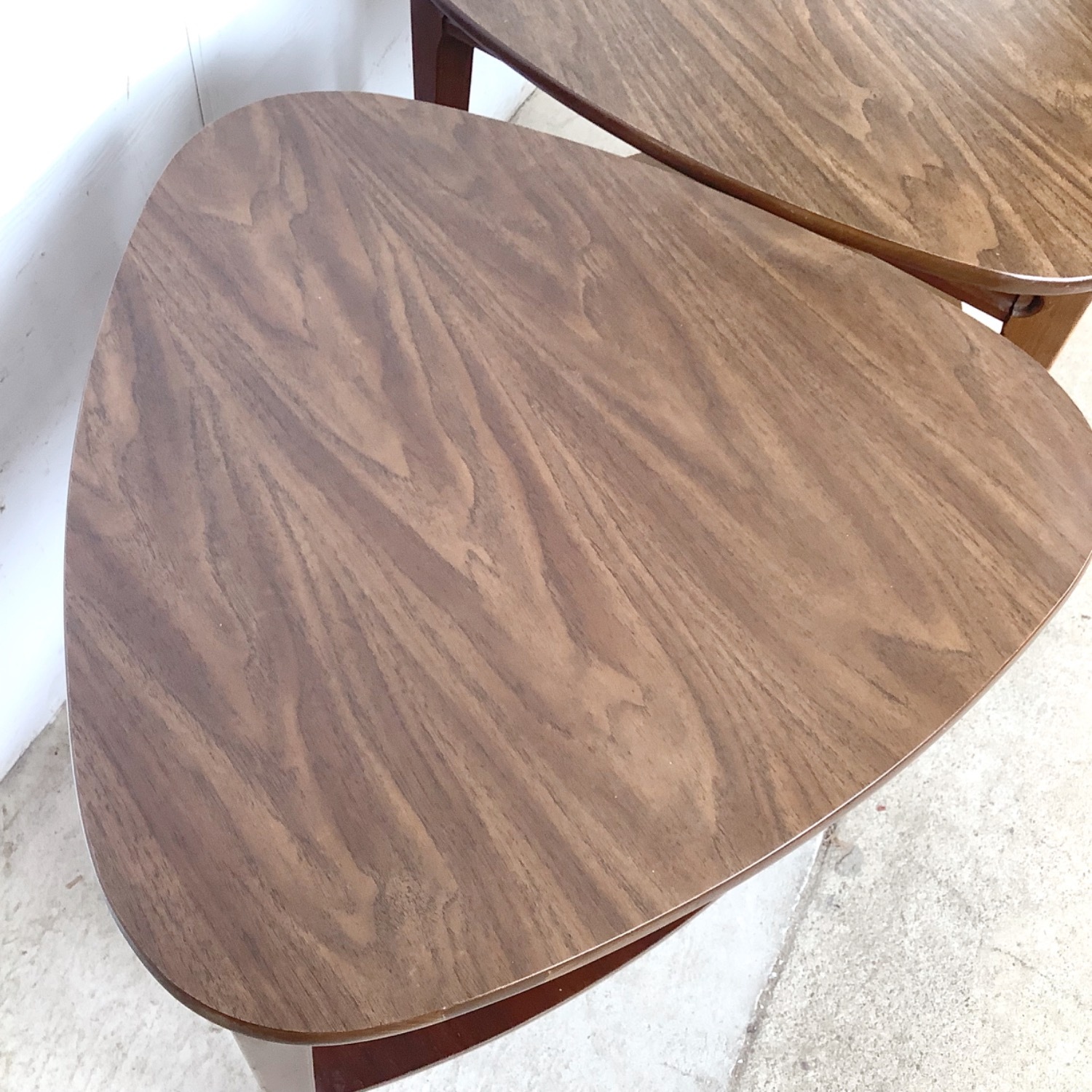  Pair of Two-Tier Triangular End Tables - image-17