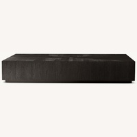 Restoration Hardware Dark Brown Wood Coffee Table