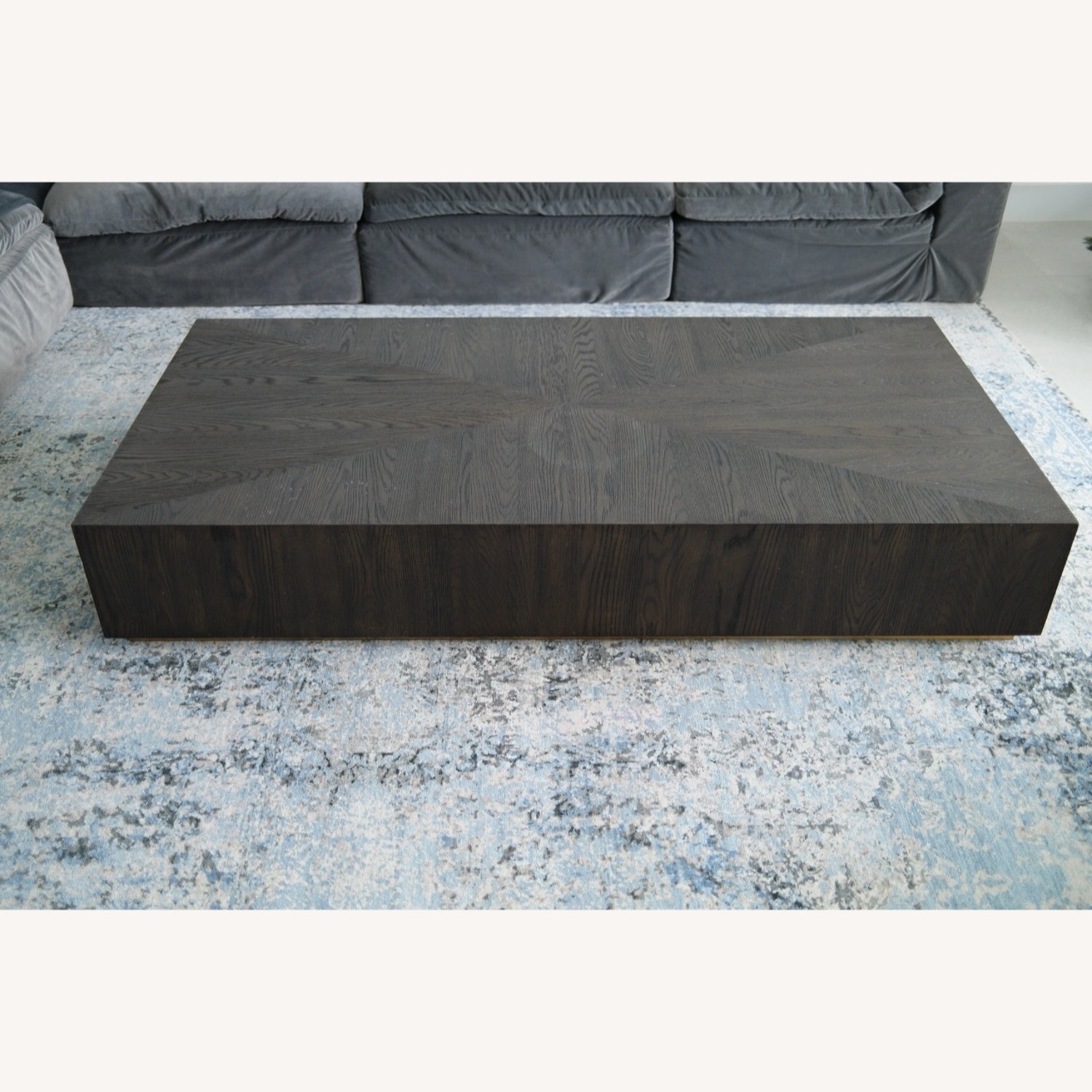 Restoration Hardware Dark Brown Wood Coffee Table - image-3
