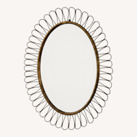 Vintage/Antique Finds Gold Brass Wall Mirror