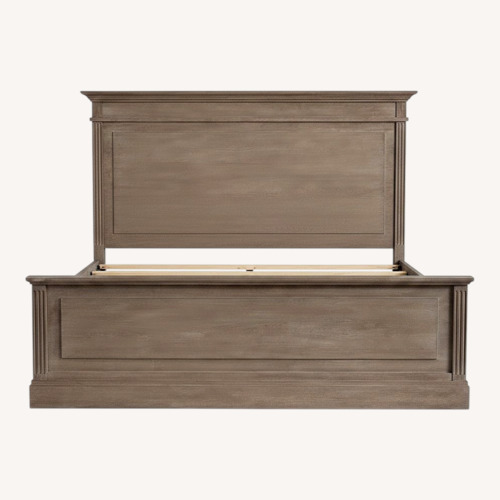 Used Pottery Barn Livingston King Bed, Gray for sale on AptDeco
