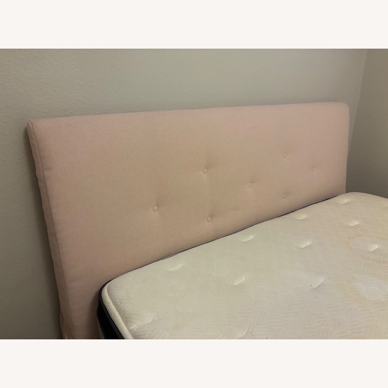 IKEA Idanas Pink Fabric Queen Bed - image-3