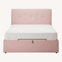 IKEA Idanas Pink Fabric Queen Bed