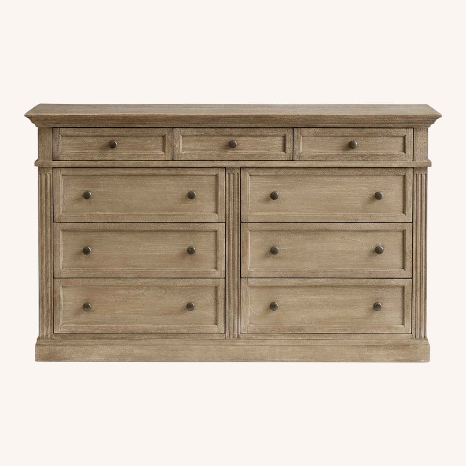 Pottery Barn Livingston Grey Wash Dresser - image-0