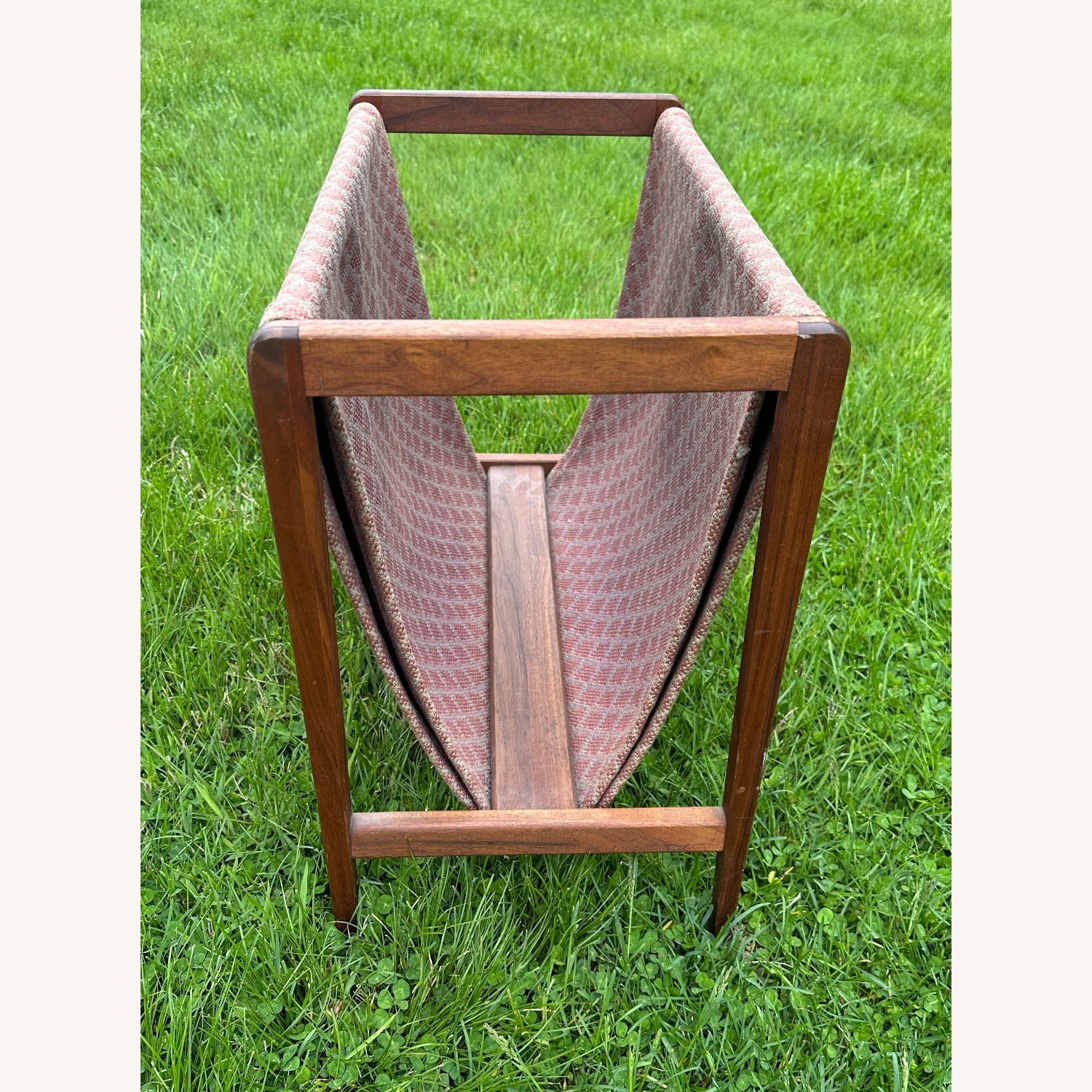 Mid Century Teak Magazine Newspaper Rack  - image-2