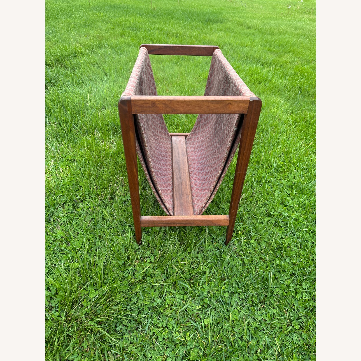Mid Century Teak Magazine Newspaper Rack  - image-3