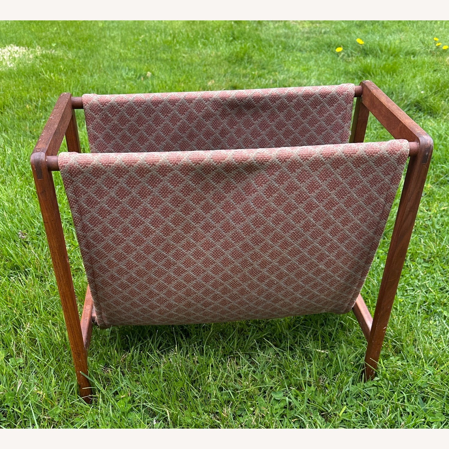 Mid Century Teak Magazine Newspaper Rack  - image-1