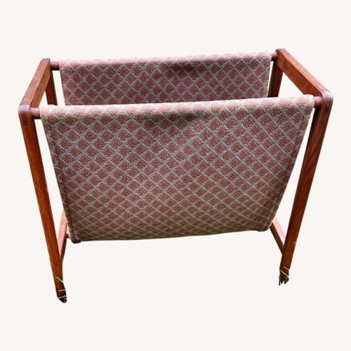 Used Mid Century Teak Magazine Newspaper Rack  for sale on AptDeco