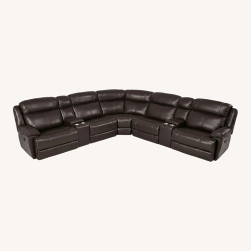 Used Rooms To Go Dark Brown 3+ Piece Sectional for sale on AptDeco