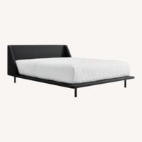 Blu Dot Nook Bed Dark Gray Fabric Full Bed