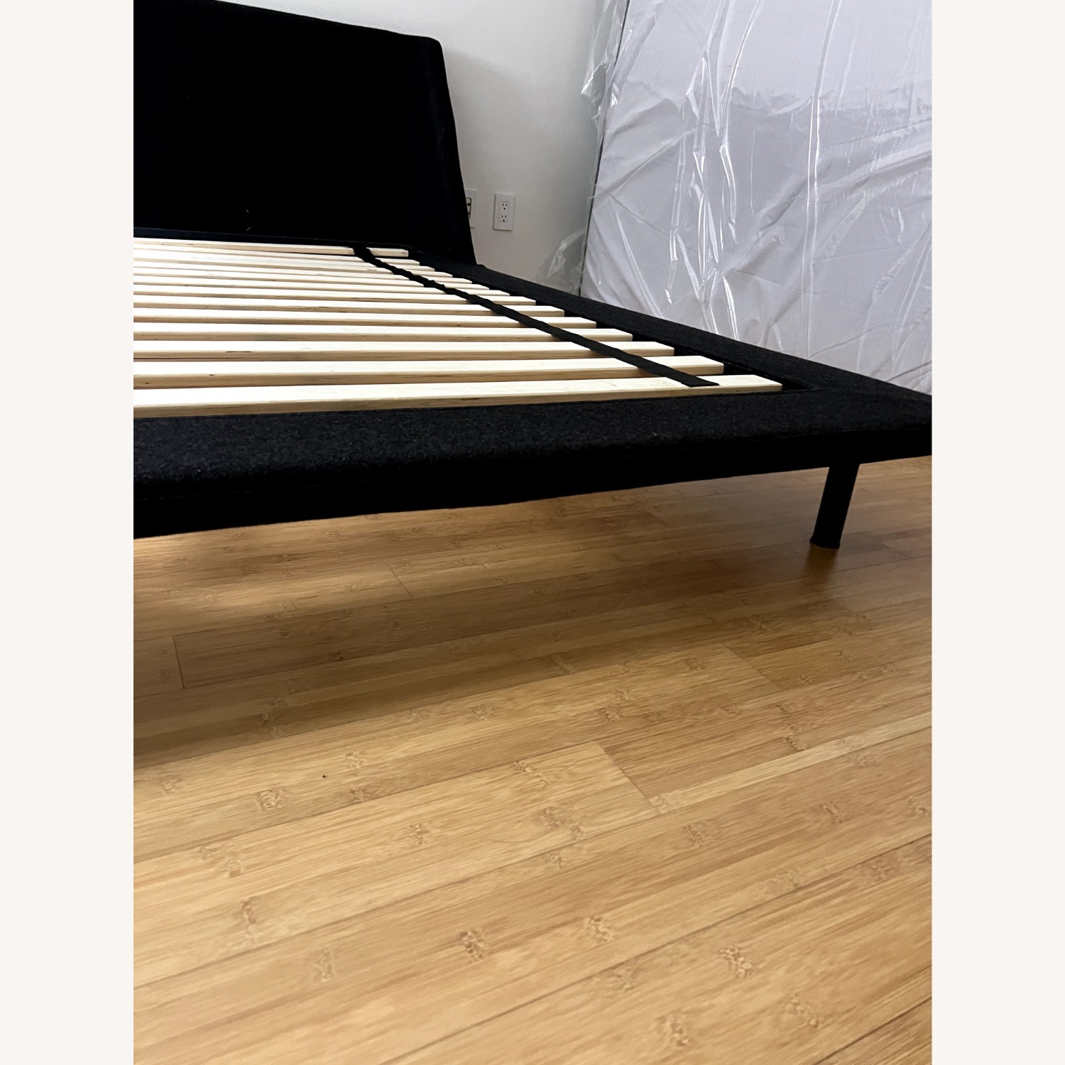 Blu Dot Nook Bed Dark Gray Fabric Full Bed - image-4