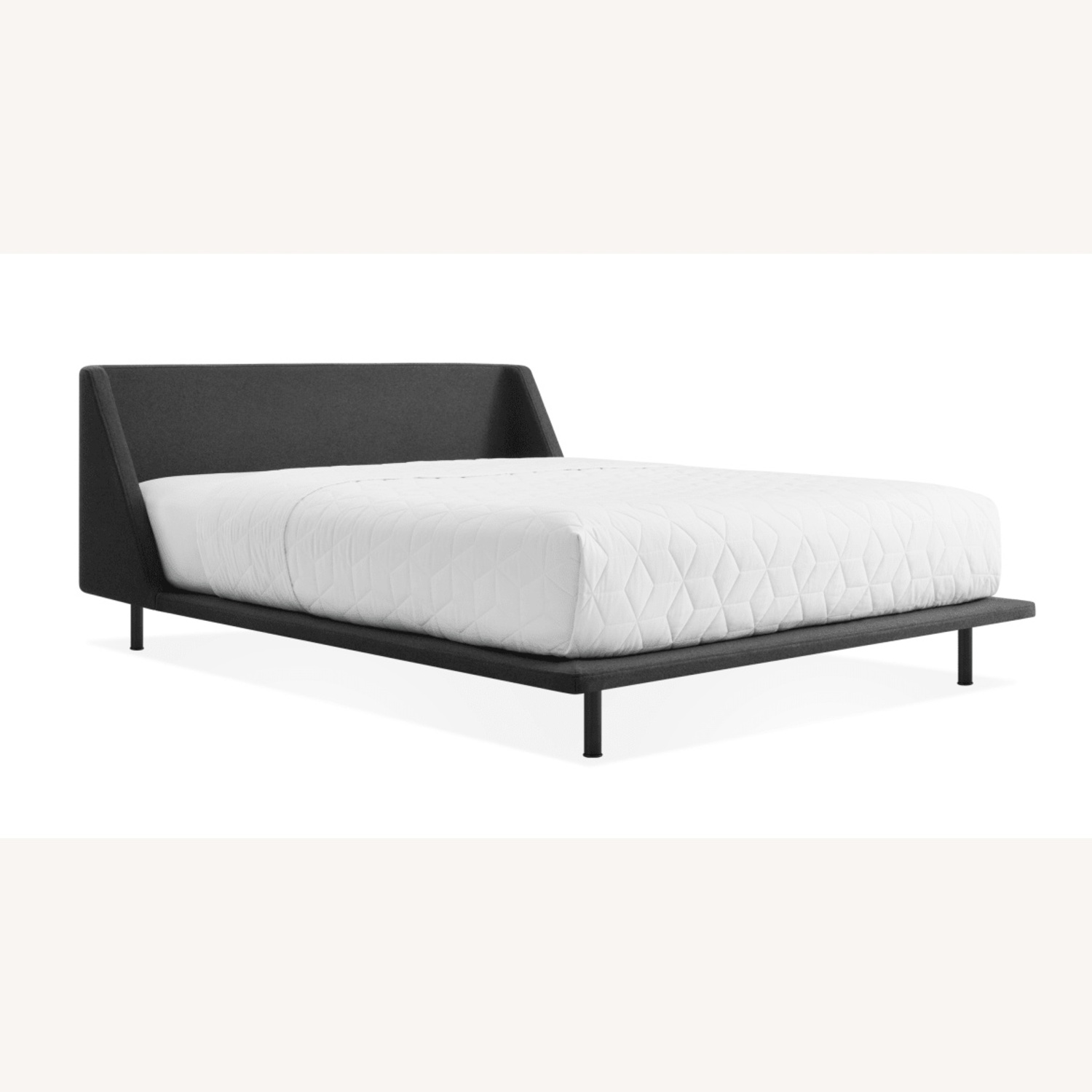 Blu Dot Nook Bed Dark Gray Fabric Full Bed - image-5