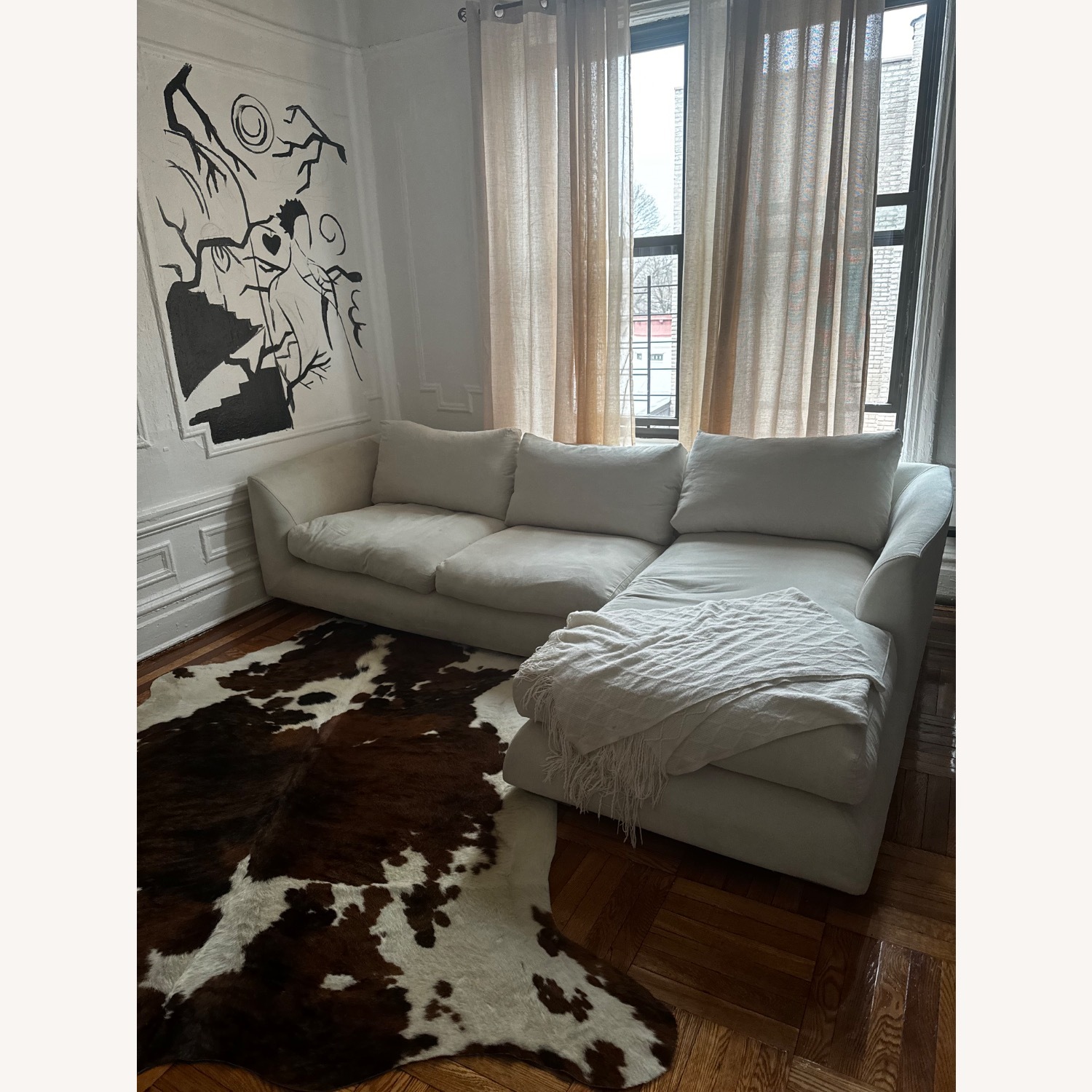 110 Inch Valyou Feathers Sectional - image-8