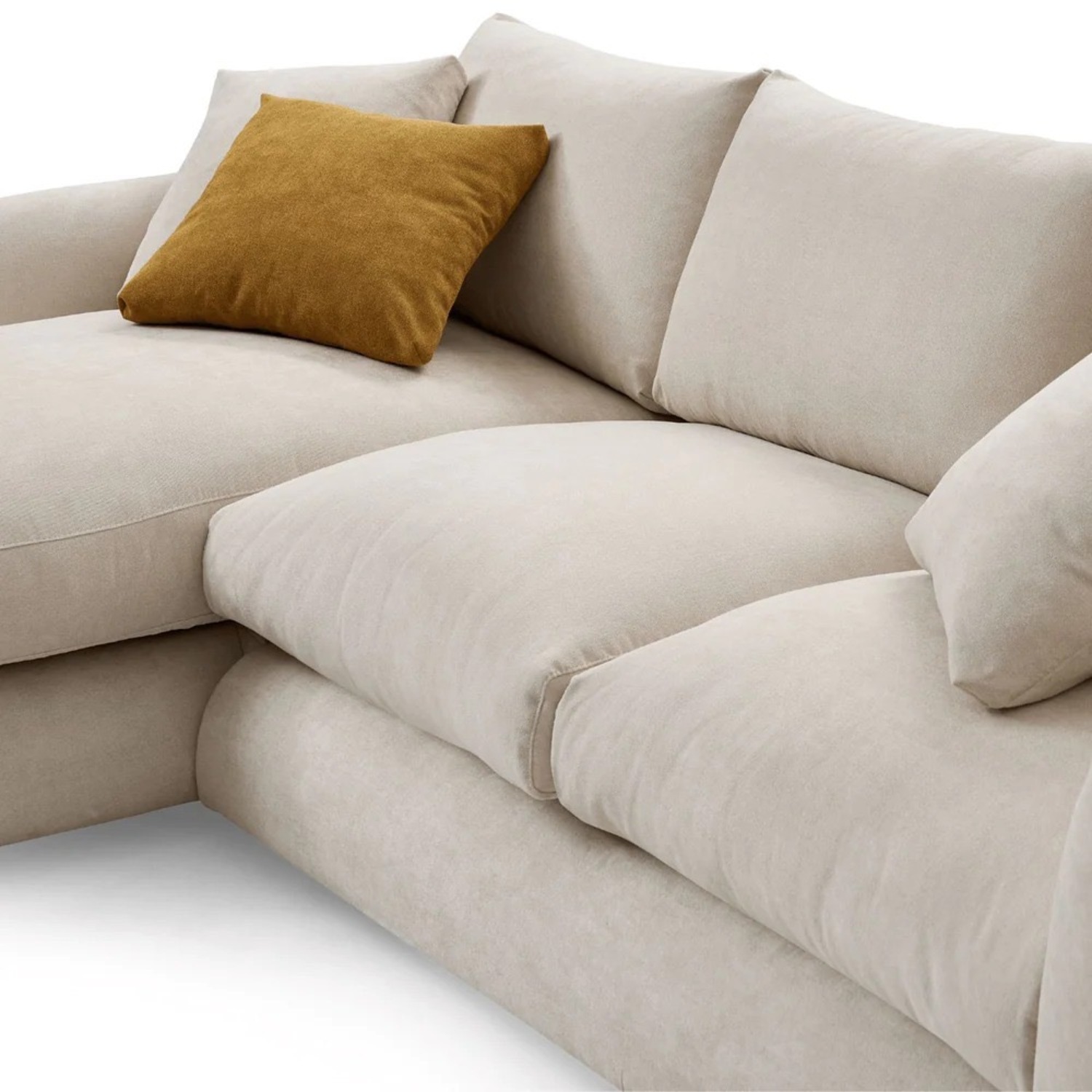 110 Inch Valyou Feathers Sectional - image-3