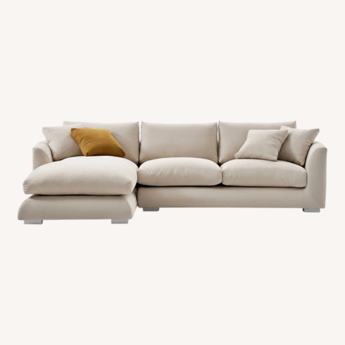 Used 110 Inch Valyou Feathers Sectional for sale on AptDeco