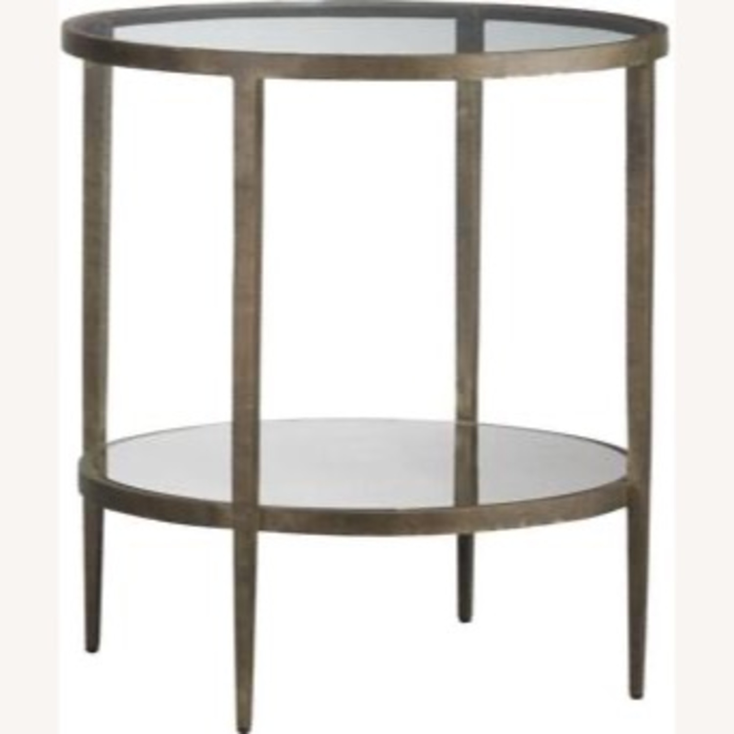 Crate & Barrel Clairmont Glass Side Table  - image-1