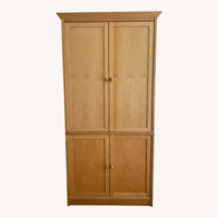 Light Brown Wood Media Storage