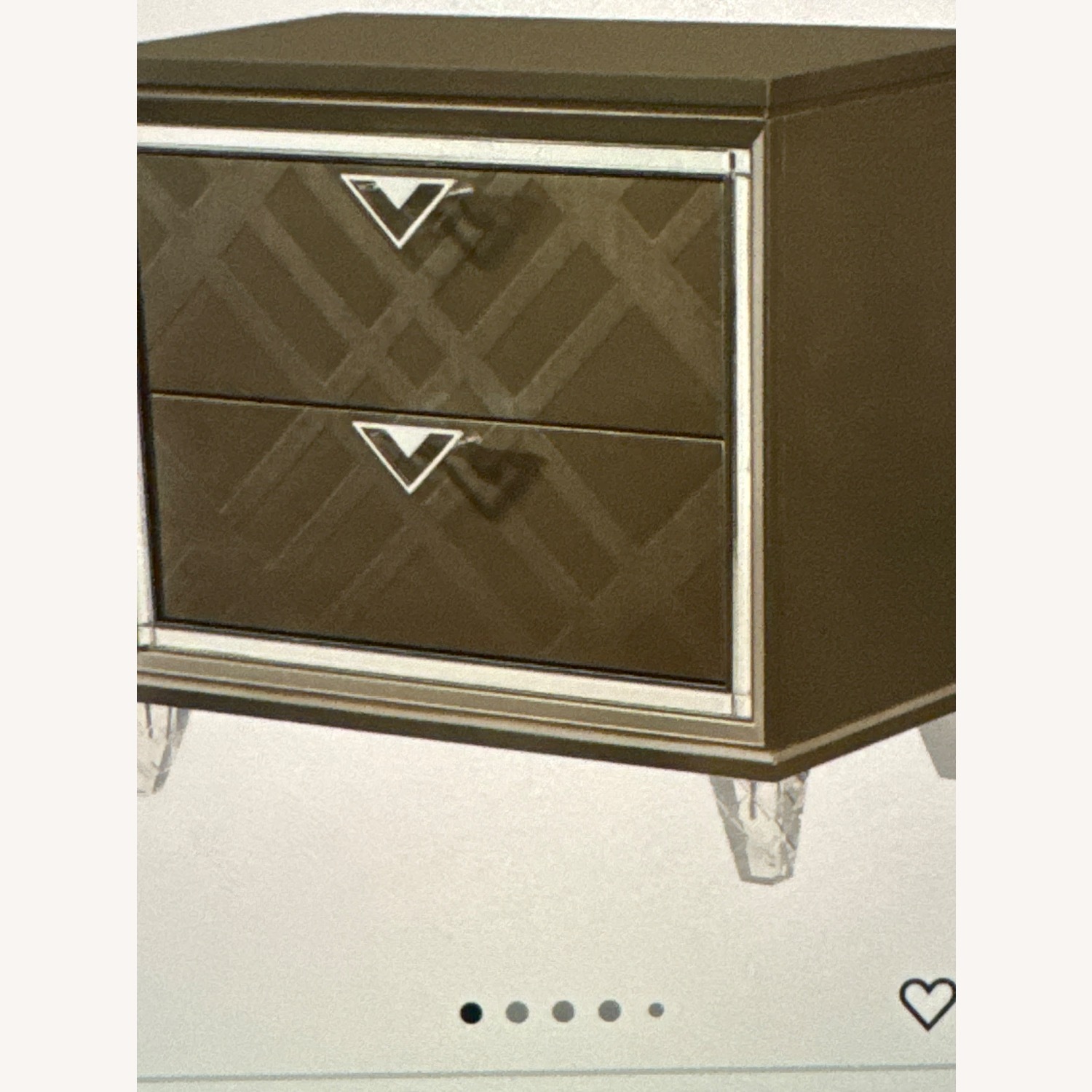 Vintage/Antique Acry Dark Brown Wood Nightstands - image-1