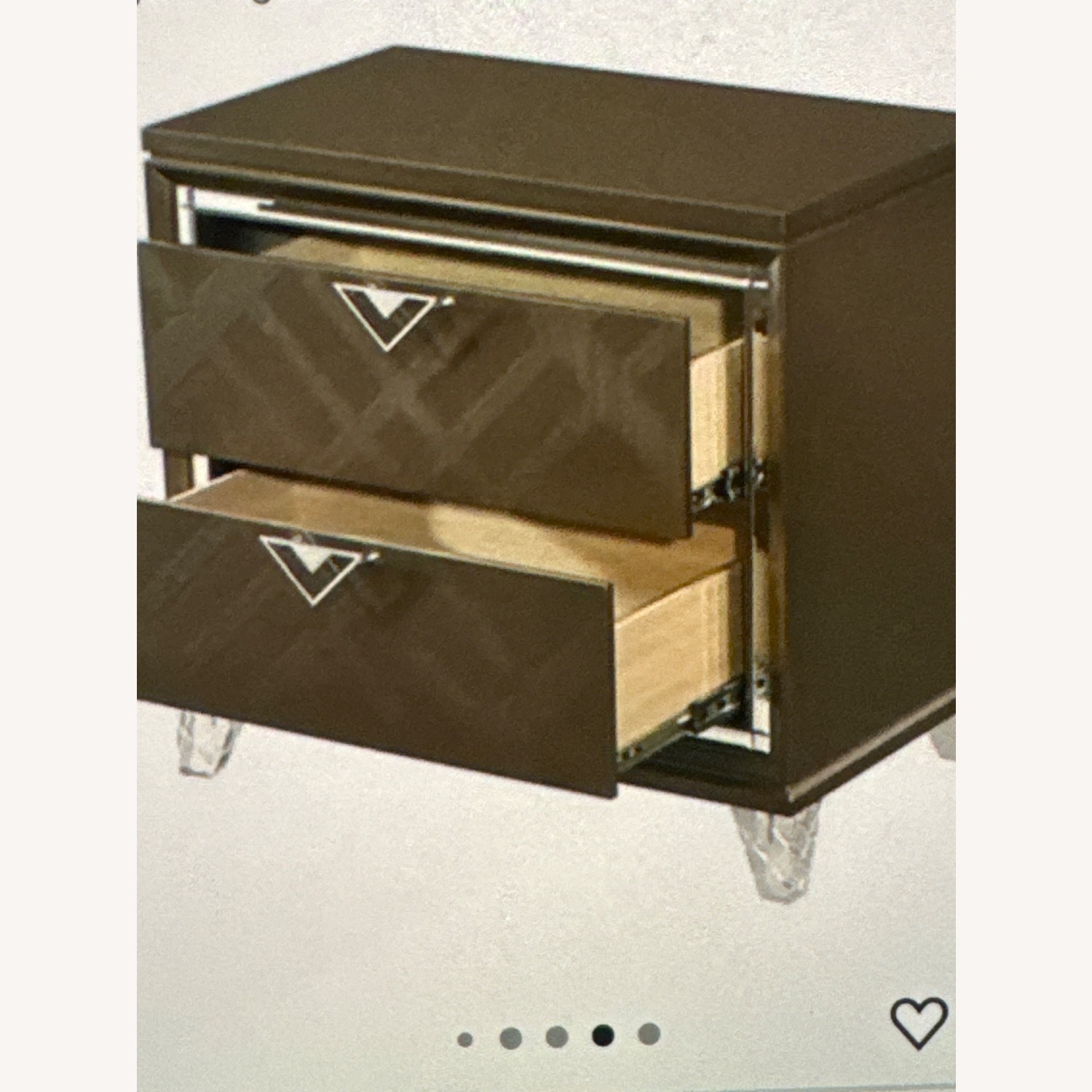 Vintage/Antique Acry Dark Brown Wood Nightstands - image-3