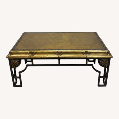 Used Rectangular Art Deco Shell Motif Coffee Table for sale on AptDeco
