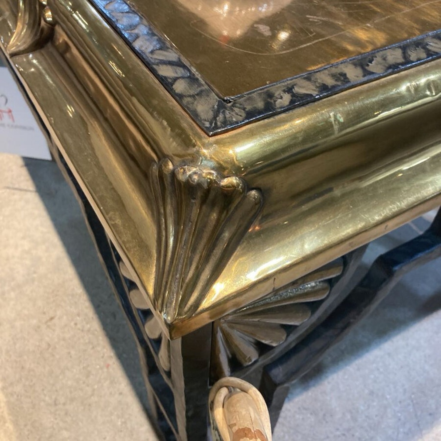 Rectangular Art Deco Shell Motif Coffee Table - image-4