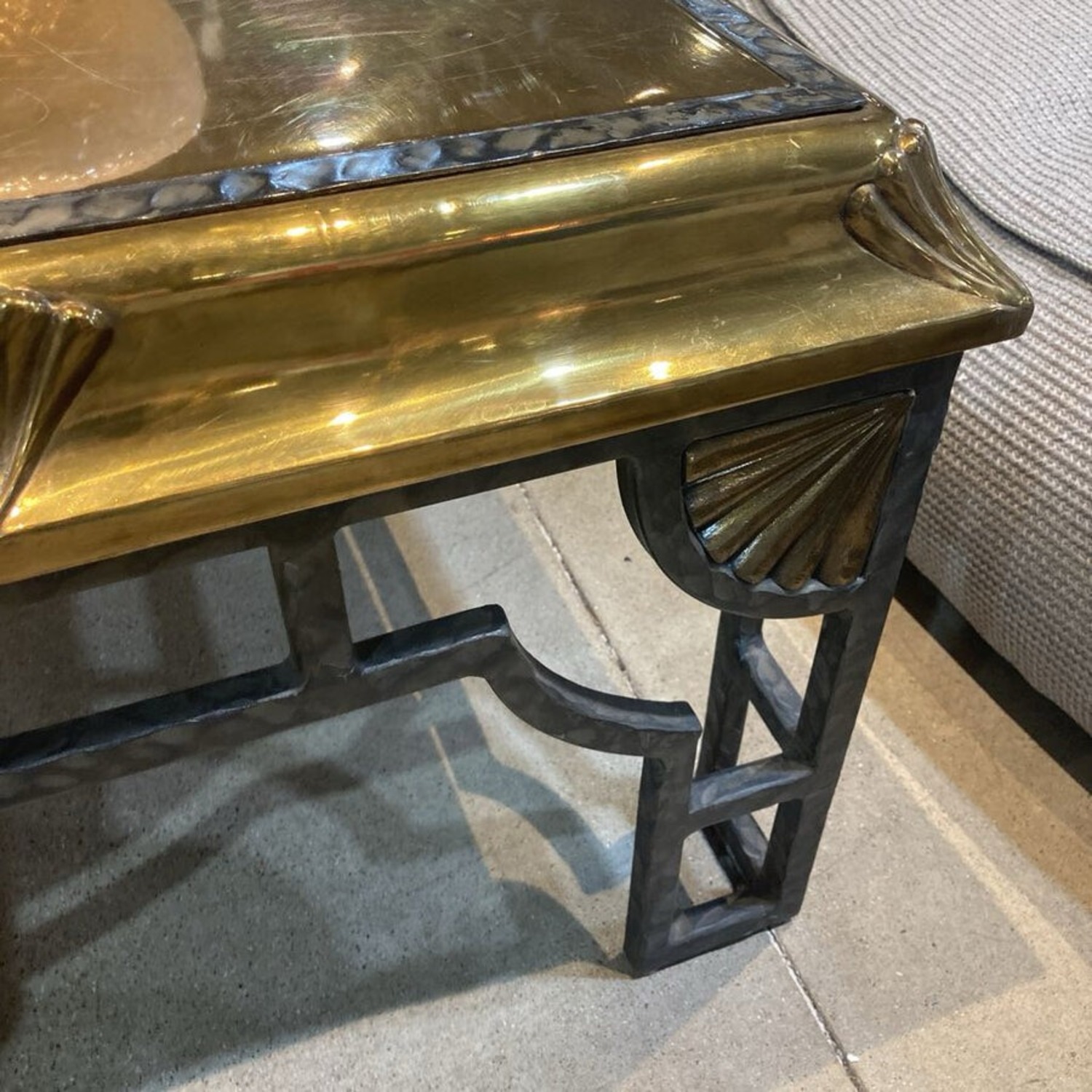 Rectangular Art Deco Shell Motif Coffee Table - image-5