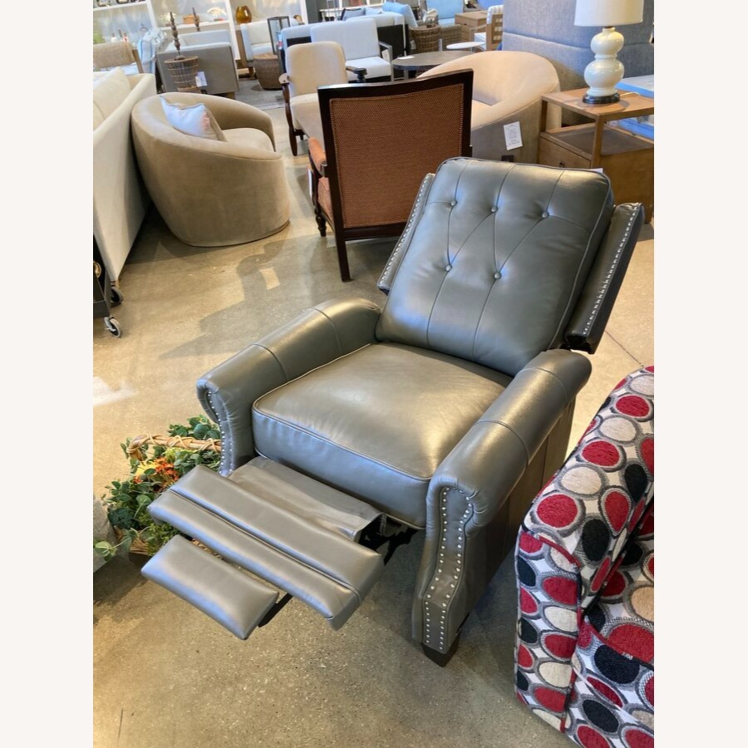 Roman Leather Pushback Recliner - image-7