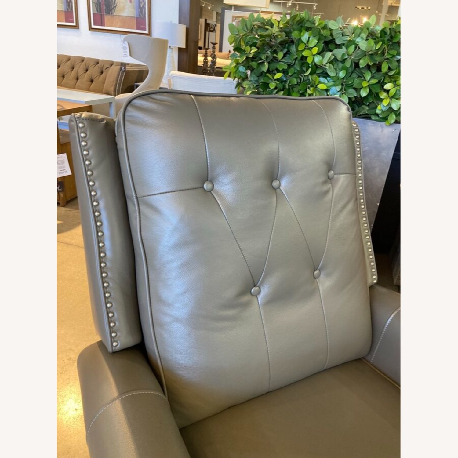 Roman Leather Pushback Recliner - image-4