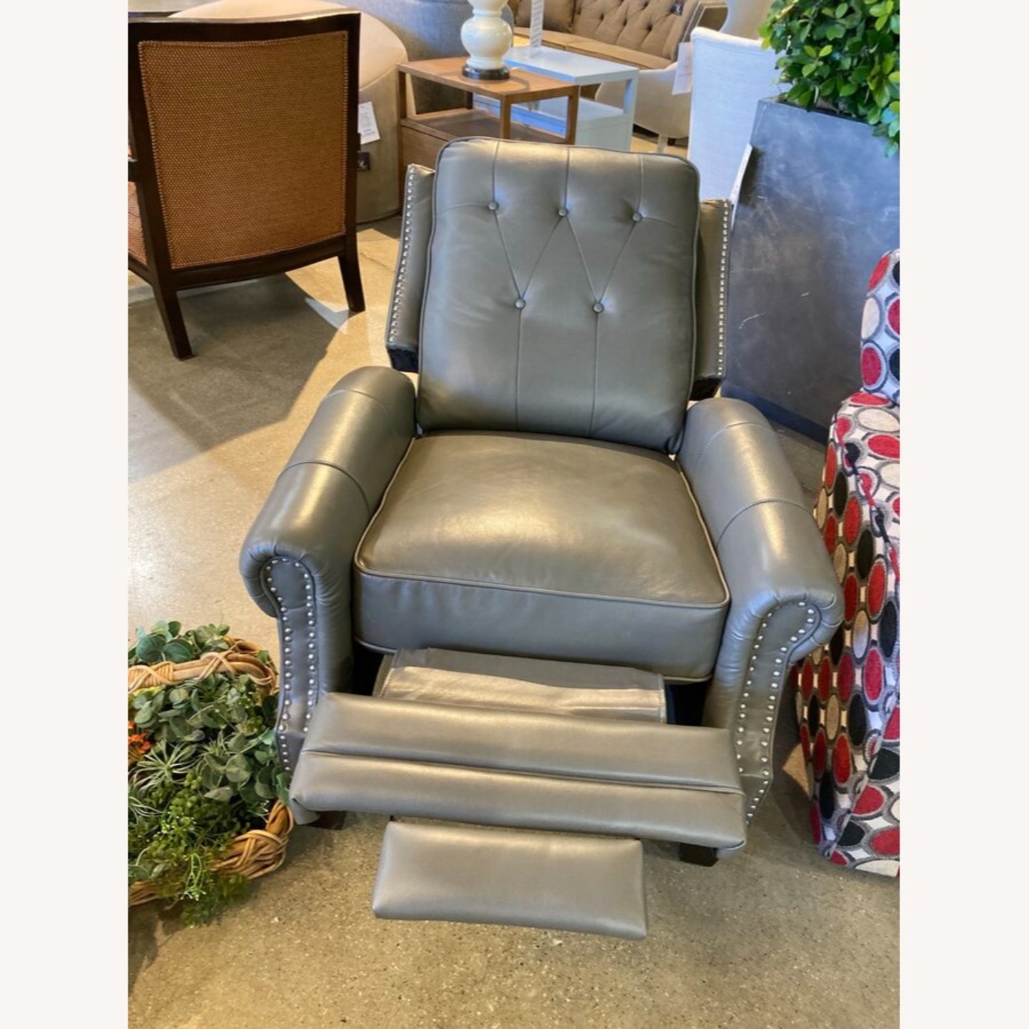 Roman Leather Pushback Recliner - image-8