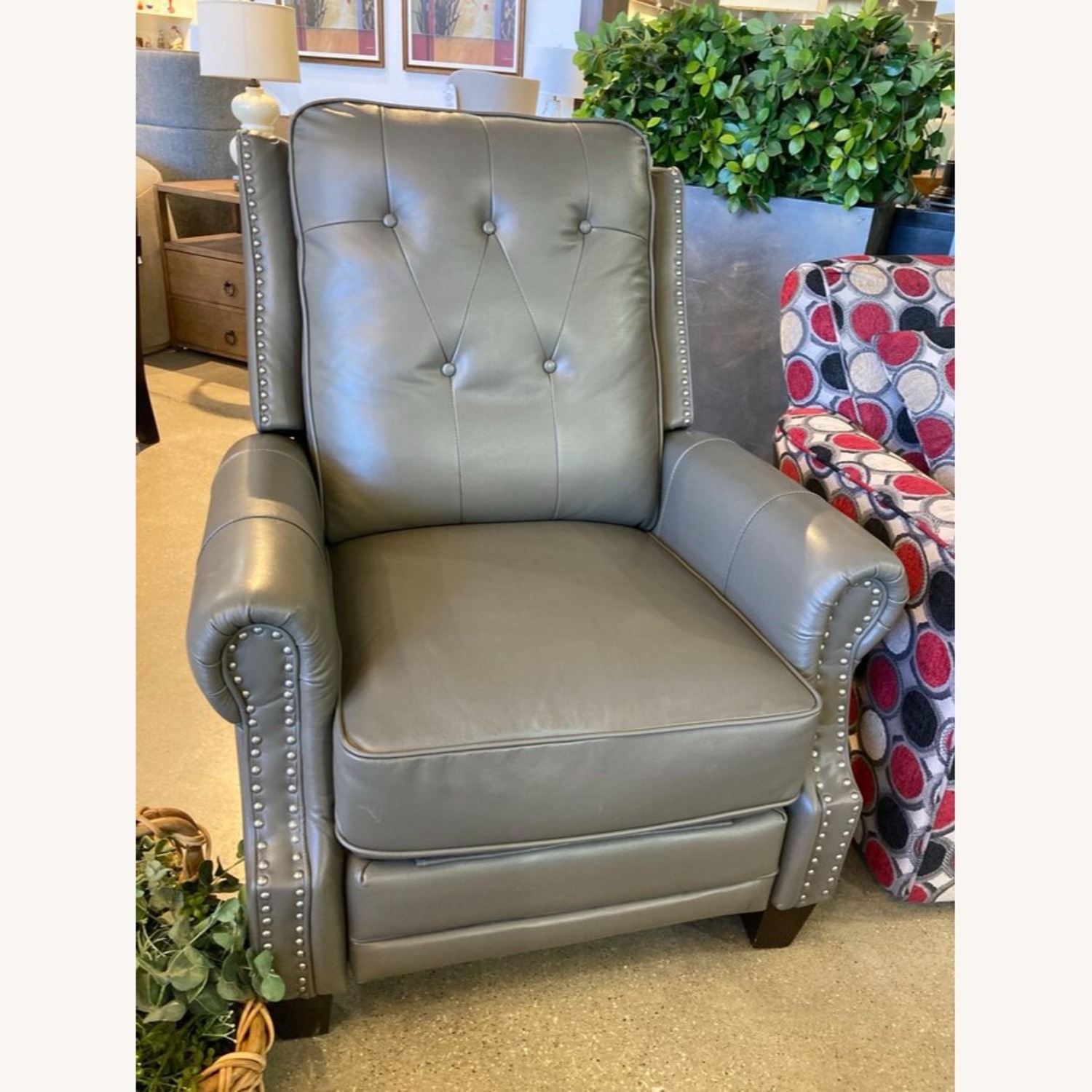 Roman Leather Pushback Recliner - image-2