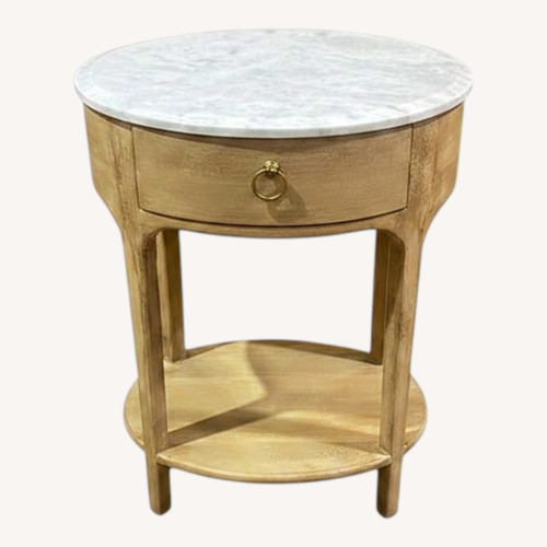 Used Ellen Marble Top Single Drawer Nightstand for sale on AptDeco
